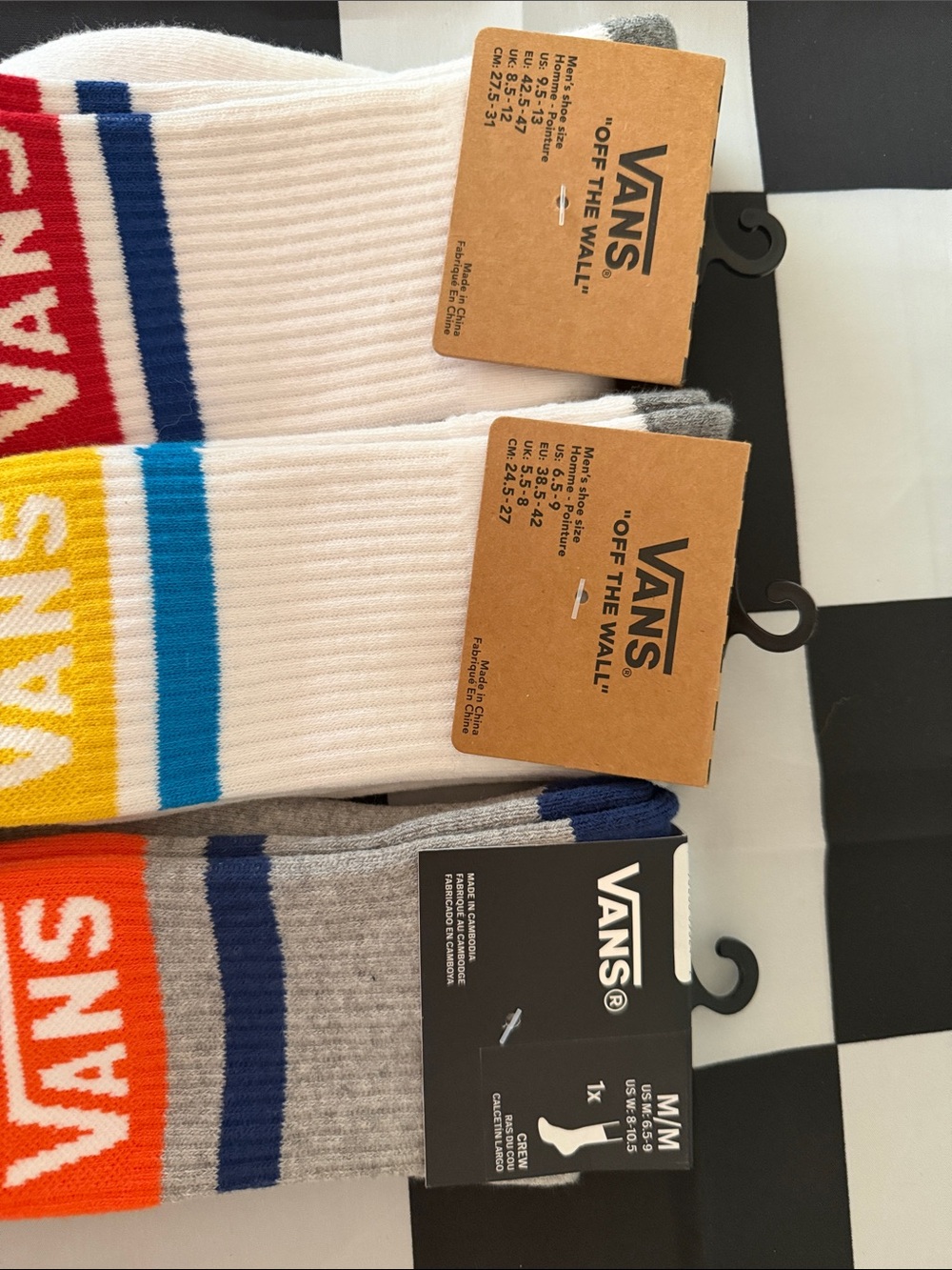 Vans Men's Drop-V Crew Socks (6-Pack Styles) - Picture 3 of 4